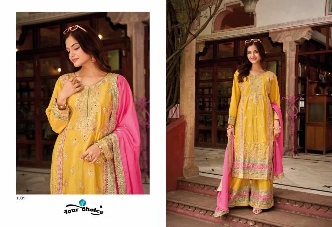 Galaxy 4 By Your Choice Pure Chinon Wedding Wear Readymade Suits Wholesale Online
